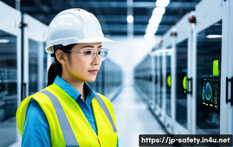산업안전기사와 건설안전기사 차이 - **Industrial Safety Specialist in a High-Tech Factory**
    An ultra-realistic, cinematic image of a...