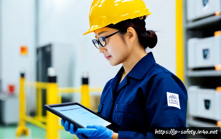 안전관리 분야의 여성 전문가 사례 - Photorealistic Japanese female safety management professional in a clean industrial facility, wearin...